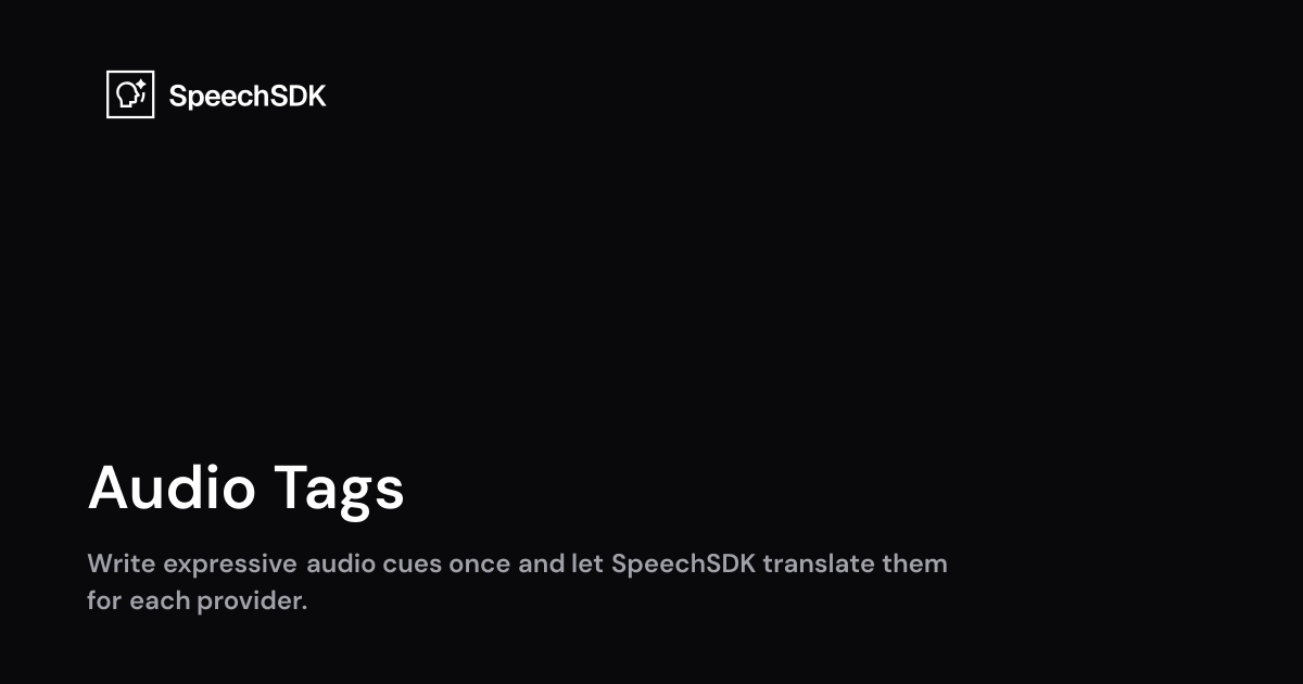 Audio Tags